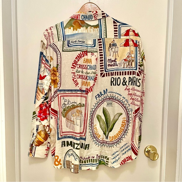 (RARE) NWT Sézane Max Shirt - Sézane X Fam Rio - Paris Ama Rio - Picture 6 of 11